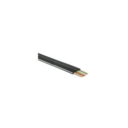 Flat Modular Cable, 8-wire, AWG26, Black, 100m