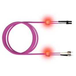 FO LED Patch Cord Premium, Duplex, LCD/ST, G50/125, OM4, 1m