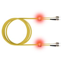 FO LED Patch Cord Premium, Duplex, ST/ST, E09/125 OS2, 5m
