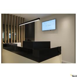 GLENOS pendant, mat negru, 1m , 52W, 3000K
