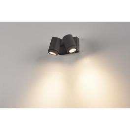 HELIA WALL LED 2x8W, 3000K, IP55, nisipos antr.,downlight