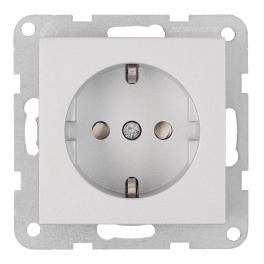 Insert priză, contacte de prot, protecție IP2XC, argint