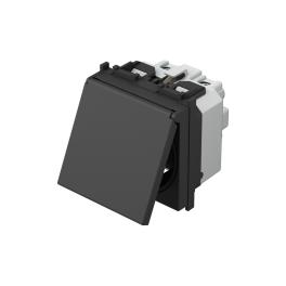 Insert priză cu capac pin PE,protecţie mărită,16A,cl.,negru