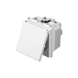 Insert priză cu protecţie marită, capac, 16A, albă