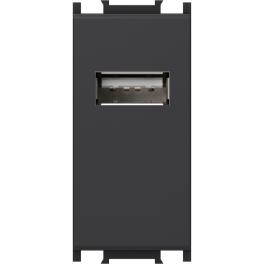 Insert priză de date USB 2.0, 1M, negru, conexiune cu şurub