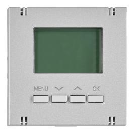 Interfață pentru termostat digital, încălzire/racire, argint