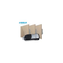 Intrerupatoare simple wireless RF + telecomanda RF 3 circuite, generatia noua