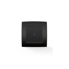 INTRERUPATOR CAP SCARA CU LED CITY ANTRACIT