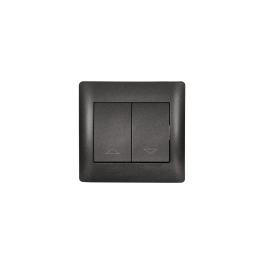 INTRERUPATOR CONTROL DRAPERIE RHYME NEGRU METALIC
