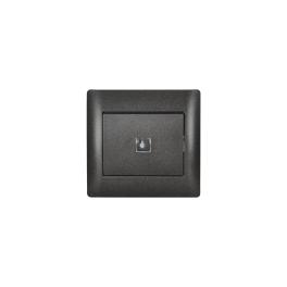 INTRERUPATOR CU REVENIRE RHYME NEGRU METALIC