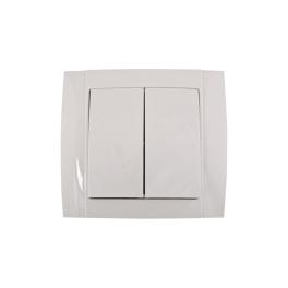 INTRERUPATOR DUBLU ALB SR-2504