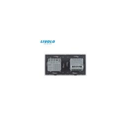 Intrerupator dublu + priza USB tip A si tip C, generatia noua, cu rama sticla