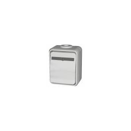 Intrerupator simplu cu bec IP44, gri/gri