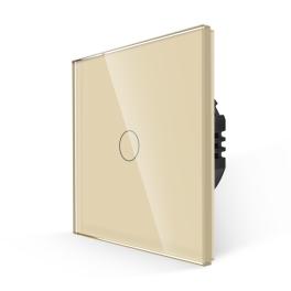 Intrerupator Simplu cu Touch din Sticla LUXION, 500W - auriu