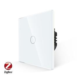 Intrerupator Simplu cu Touch din Sticla LUXION, protocol ZigBee - alb