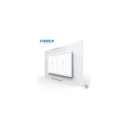 Intrerupator tactil simplu + intrerupator tactil simplu control telecomanda RF, 4M, cu rama sticla