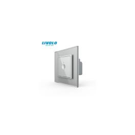 Intrerupator tactil simplu, wireless RF, rama sticla