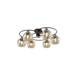 JAY CANDELABRU 6XE27 NEGRU/BRONZ