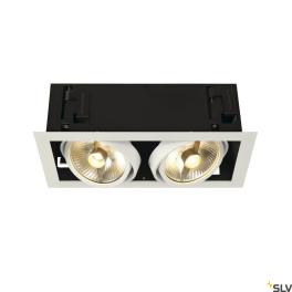 KADUX 2 ES111, patrat, albalb mat, max. 2x50W