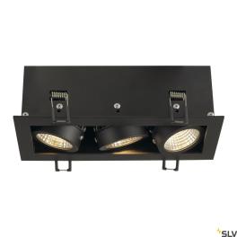 KADUX  LED Triple DL Set 3000K38°, negru mat