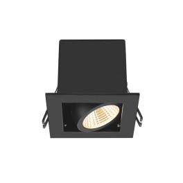 KADUX, simplu, 3000K, 38°, IP 20, pătrat, negru