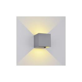 LAMPA PERETE PATRATA 2X5W 4000K IP 54 GRI