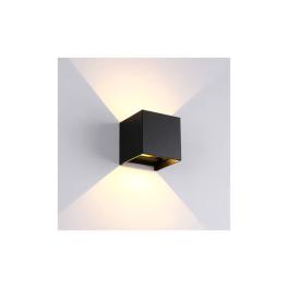 LAMPA PERETE PATRATA 2X5W 4000K IP 54 NEGRU