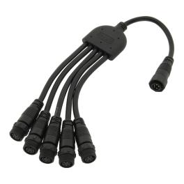 LED connection cable distributor 5 fach-5 polig 0,5mm², IP66
