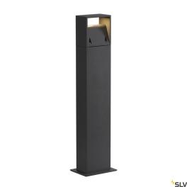 LOGS 70 stâlp pitic, pătrat, antracit, 6W LED, alb cald