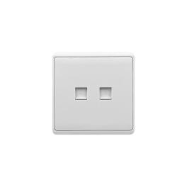 LONDON DOUBLE COMPUTER RJ45 SOCKET WHITE