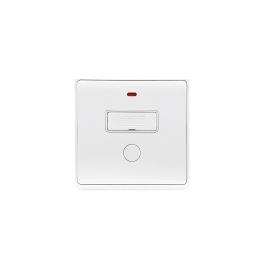 LONDON OUTLET WITH FUSE AND LED INDICATOR WHITE