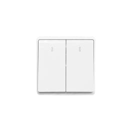 LONDON TWO BUTTONS ONE WAY SWITCH WHITE