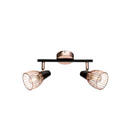 LUSTRA 2XE14 AMBIX NEGRU/CUPRU