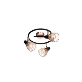 LUSTRA 3XE14 AMBIX NEGRU/CUPRU