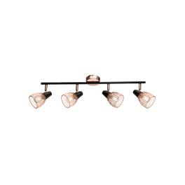 LUSTRA 4XE14 AMBIX NEGRU/CUPRU