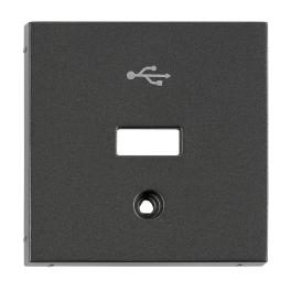 Mască pentru priză USB, antracit