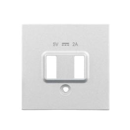 Mască priză dublă de încărcare USB, alb