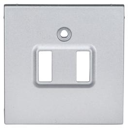 Mască priză dublă de încărcare USB, argintiu