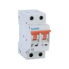 MINIATURE CIRCUIT BREAKER C62R 50A 2P 6kA CURVE C