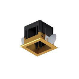 MODENA 1 MODULE RECESSED BOX WITH FRAME BRASS