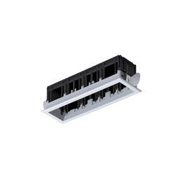 MODENA 4 MODULE RECESSED BOX WITH FRAME WHITE