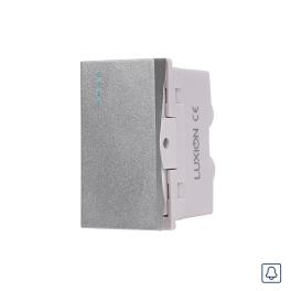 Modul Buton Revenire Mecanic (Sonerie) 1M LUXION, Standard Italian - gri