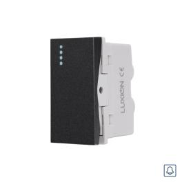 Modul Buton Revenire Mecanic (Sonerie) 1M LUXION, Standard Italian - negru