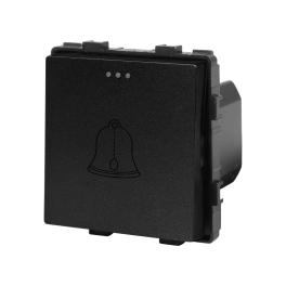 Modul Buton Sonerie Mecanic LUXION - negru