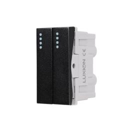 Modul Intrerupator Dublu Mecanic 2M / 1M LUXION, Standard Italian - negru