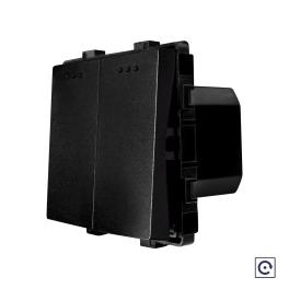 Modul Intrerupator Dublu Mecanic cu Reset / Revenire LUXION - negru