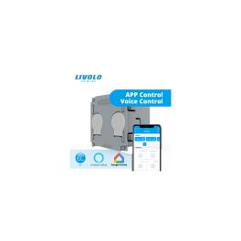 Modul intrerupator dublu tactil, control draperie, Protocol EC, Generatia Noua