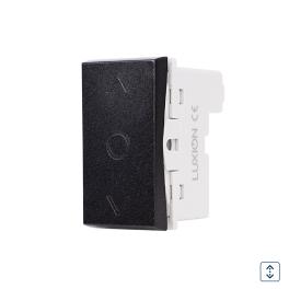 Modul Intrerupator Mecanic Jaluzele 1M LUXION, Standard Italian - negru