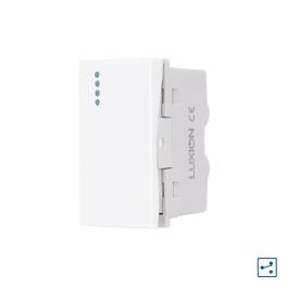 Modul Intrerupator Simplu Cap-Cruce Mecanic 1M LUXION, Standard Italian - alb