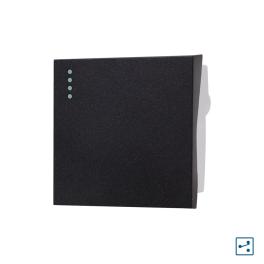 Modul Intrerupator Simplu Cap Cruce Mecanic 2M LUXION, Standard Italian - negru